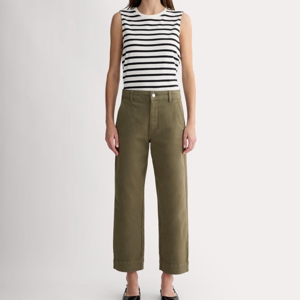 Everlane -The Utility Straight-Leg Pant (Olive size 2)
